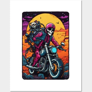 Mysterious Motorbiker of the Night Posters and Art